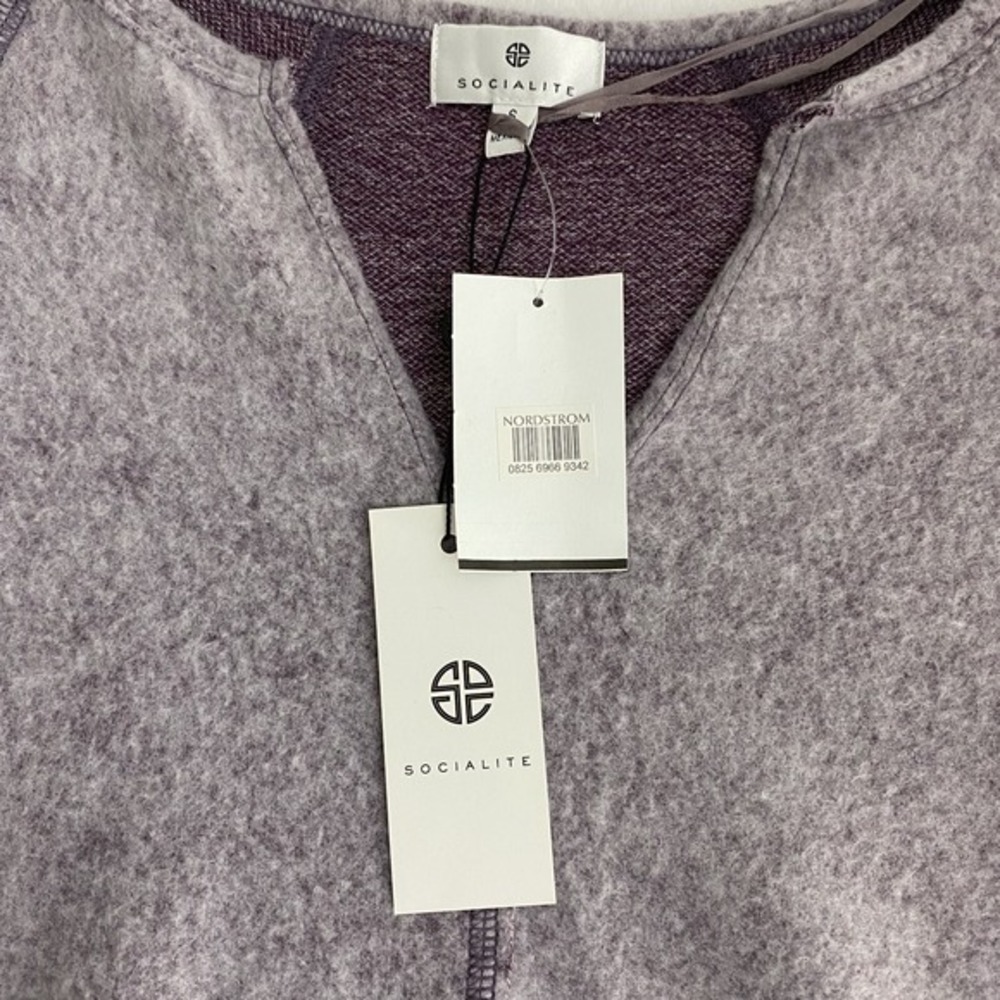 2/$30 NWT Socialite Nordstrom Sweater Women Sz S Purple Butter Soft Fleecey - Picture 4 of 10